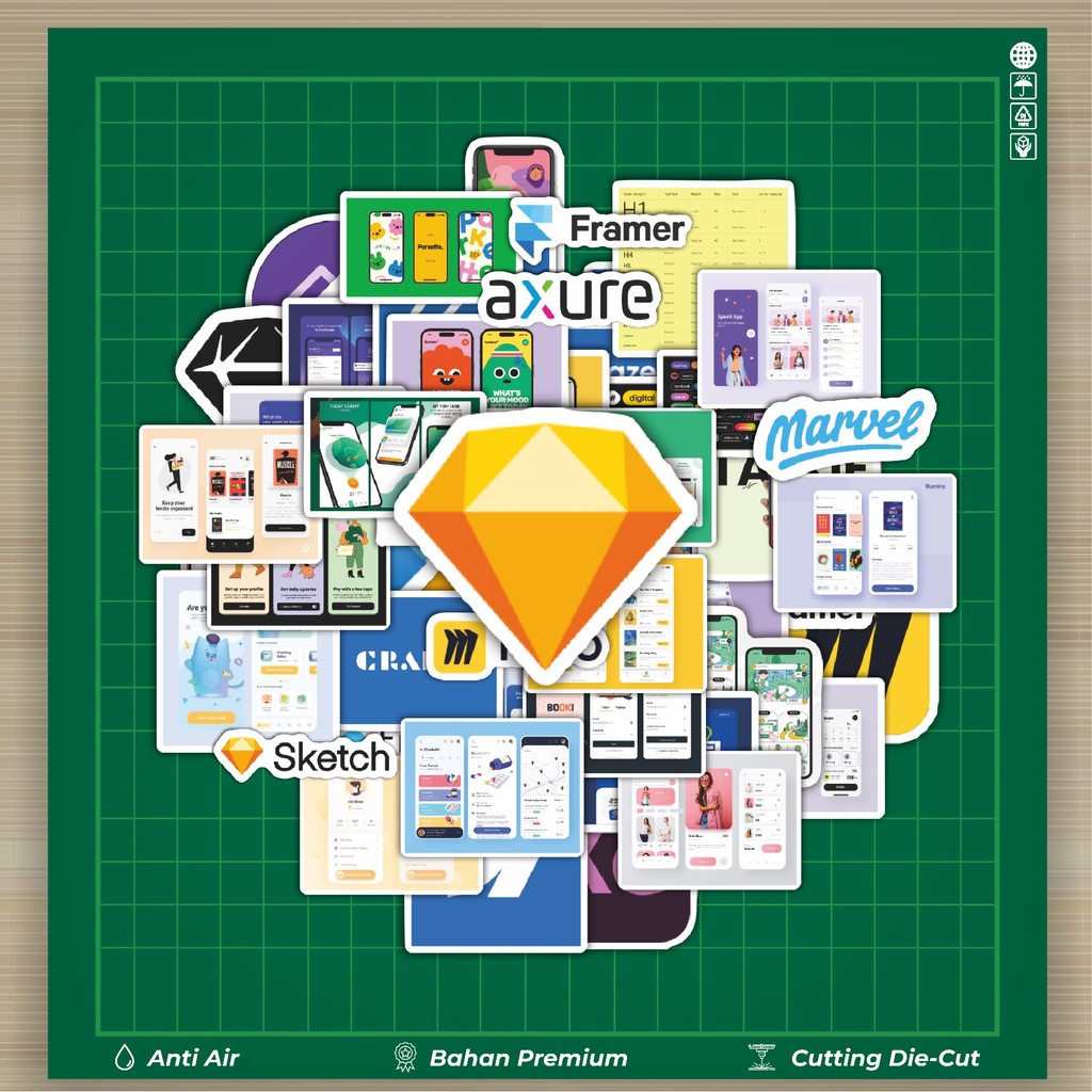 

HOT 50 PCS STIKER Stiker UI UX Design Stiker Fashion Cars Decal Dingin Kartu Album Custom Vinyl Anti Air- Sticker Aesthetic Buku Journal Koper Casing HP Tablet Laptop Helm Motor Botol Minum