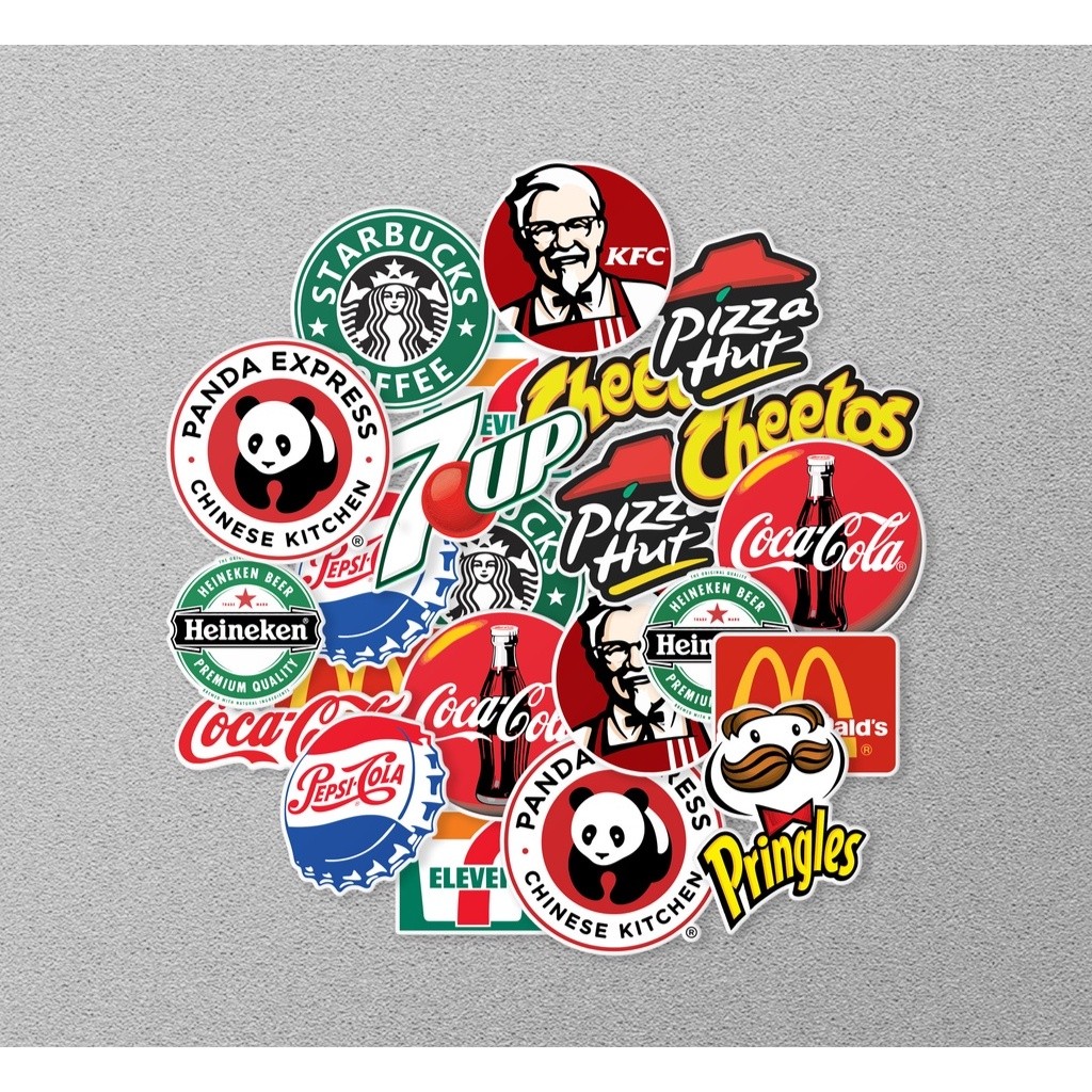 

STICKER MURAH TERLARIS STIKER FOOD LOGO Laptop Waterproof DIY HP motor helm mobil ipad table