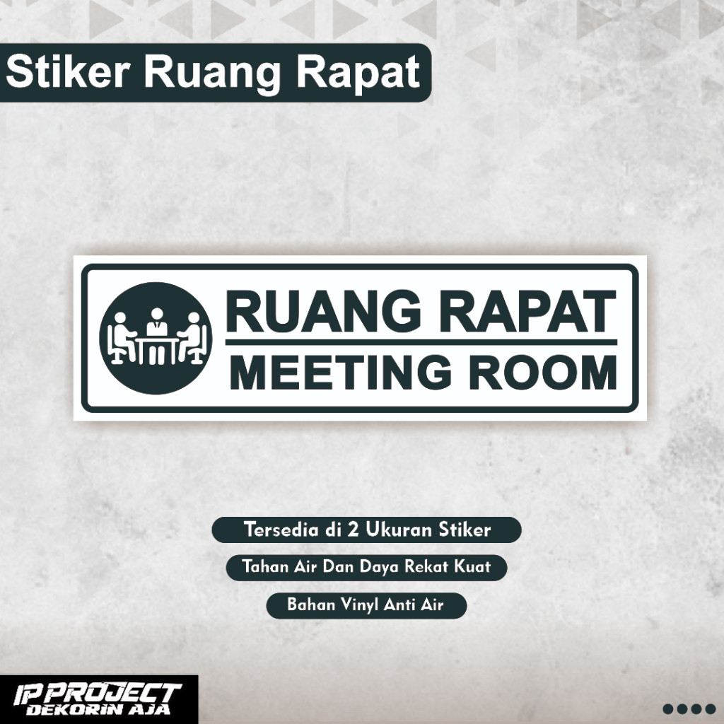 

Stiker Ruang Meeting / Stiker Ruang Rapat / Stiker Rapat / Stiker Kantor / Stiker Perkantoran / Stiker Ruang Pertemuan