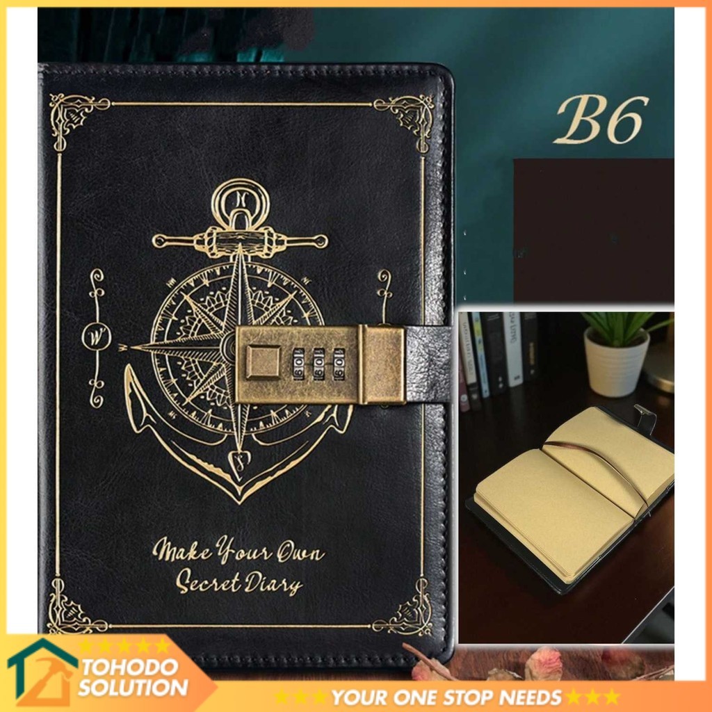

Pirates Buku Jurnal Leather Vintage B6 200 Halaman Grid with Lock - INU148