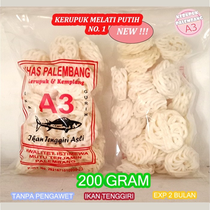 

Emama.store KERUPUK MELATI PUTIH IKAN TENGGIRI SUPER KEMPLANG MELATI PUTIH KRUPUK SNACK KERIPIK CEMILAN 200GR