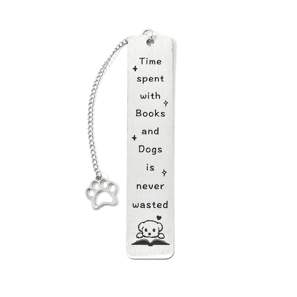 

1pcs Puppy Metal Stainless Steel Bookmarks Cute Bookmarks Ideal Gift for Women Reading Markers For Book Lovers Office Supplies