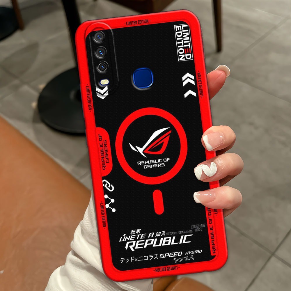 SOFTCASE UNTUK HP VIVO Y11/Y12/Y15/Y17/Y12i MODEL MAGESAFE ROG TERBARU  | BAHAN KARET TEBAL | NYAMAN