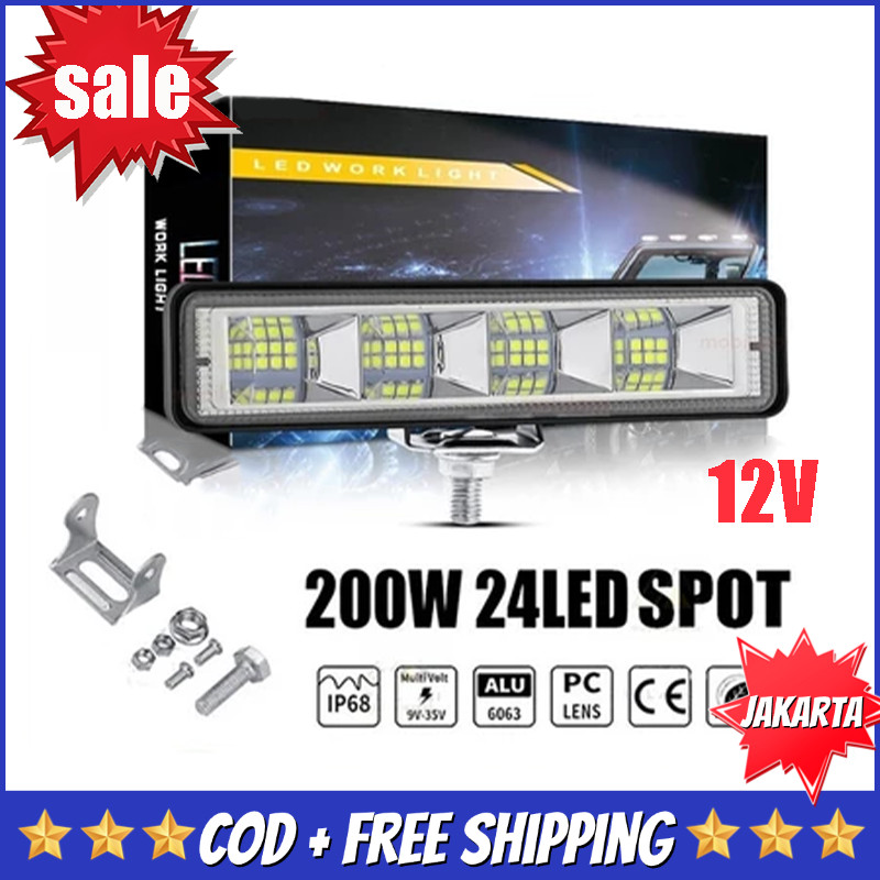 1pc Lampu Tembak CWL CREE 24 Mata LED & 16 Mata LED 12Volt Dan 24Volt Bahan Aluminium Lampu Mobil & 