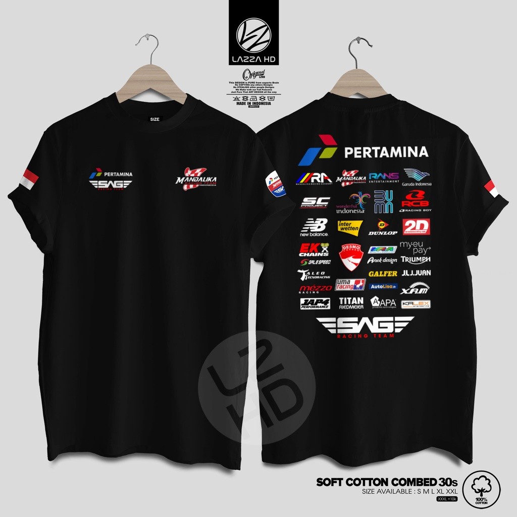 Kaos Baju Distro Pertamina Mandalika Premium Sponsor Pada Motor SAG Racing Team Original circuit ori