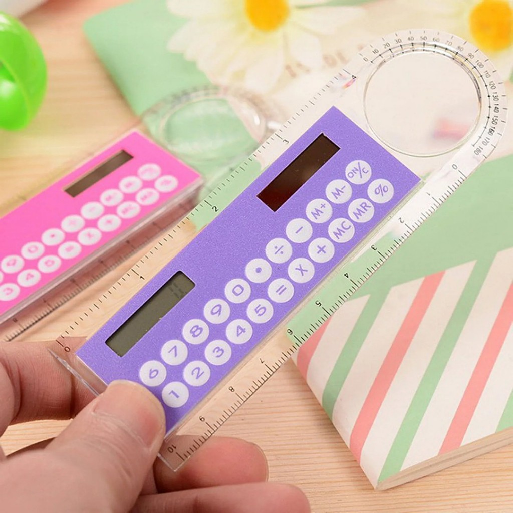 

Multifunctional School Supplies Portable Office Stationery gital Caliper Solar Energy Calculator Calculator Ruler