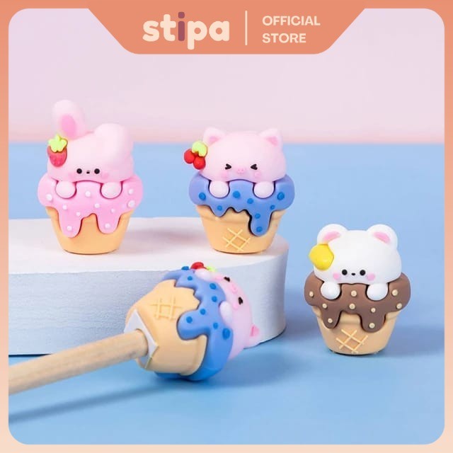 

STIPA Rautan Pensil Karakter Fancy Pencil Sharpener Stationery Sekolah Kantor SHA-CAKE
