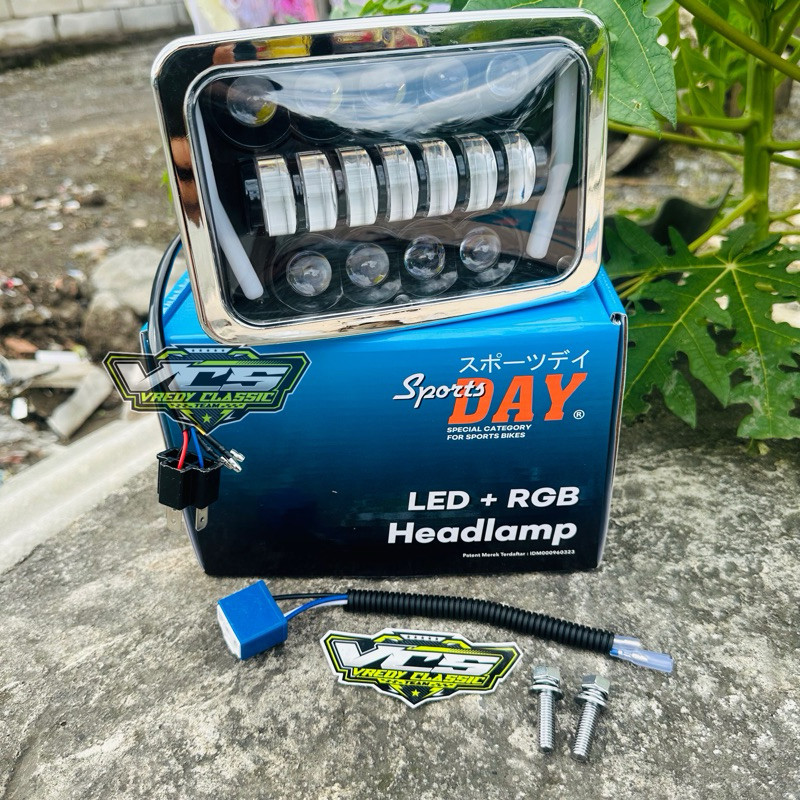 lampu depan GL PRO MAX DYMKR KOTAK set BATOK set rink CROM LAMPU DEPAN GL PRO max RX KINK HONDA WIN 