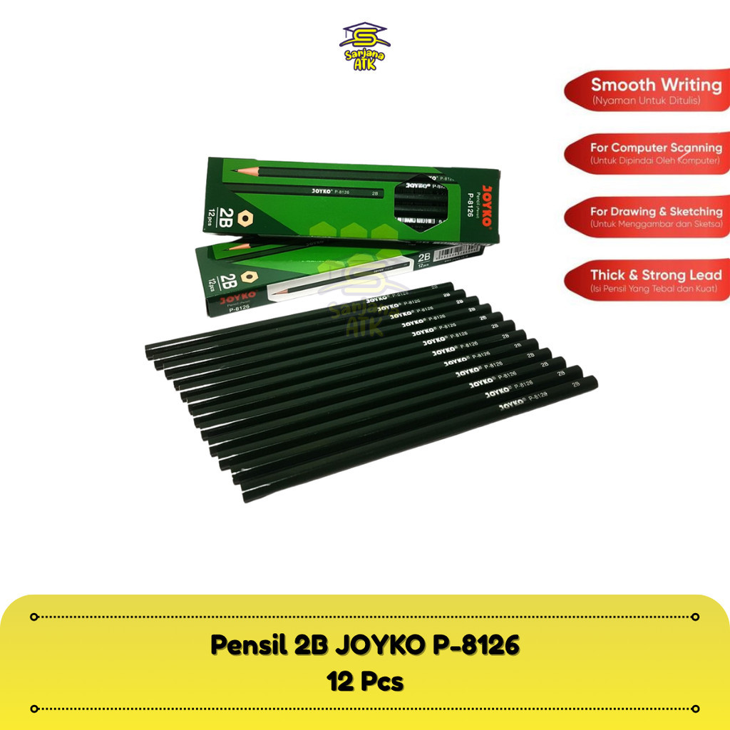 

(12pcs) Pensil 2B Joyko P-8126