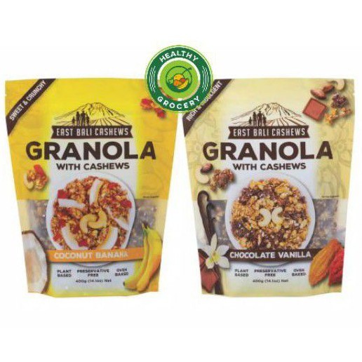 

East Bali / YAVA Cashews Granola 400gr Chocolate Vanila / Coconut Banana