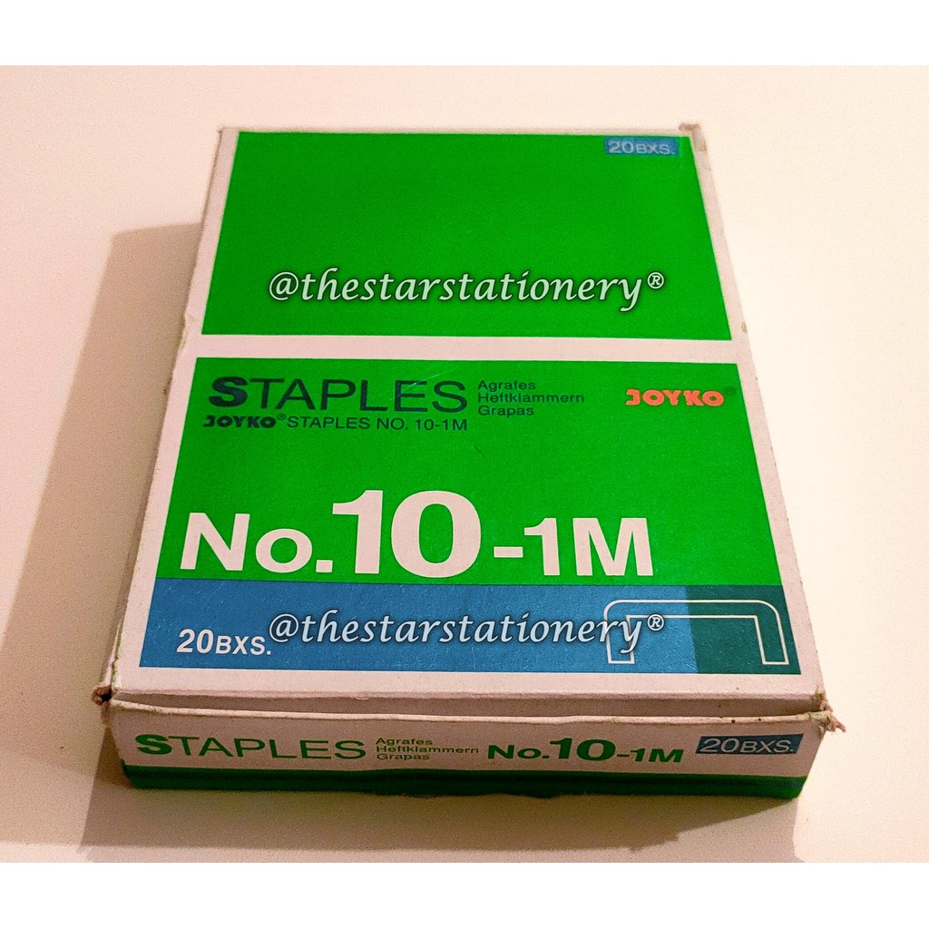 

(1 Pak Isi 20 Kotak) GROSIR Staples JOYKO No.10-1M / Isi Stapler Joyko No.10-1M (1 Pack/20 Kotak)
