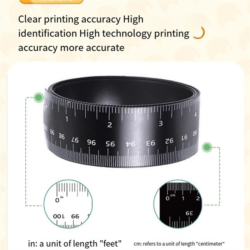 

AT05-Flexible Magnetic Ruler With Both Inches And Centimeters Magnet Measuring Tape Magnetic Flexible Ruler
