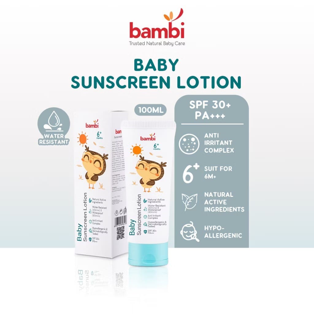 Bambi Baby Sunscreen Lotion 100ml | Lotion Sunscreen Bayi