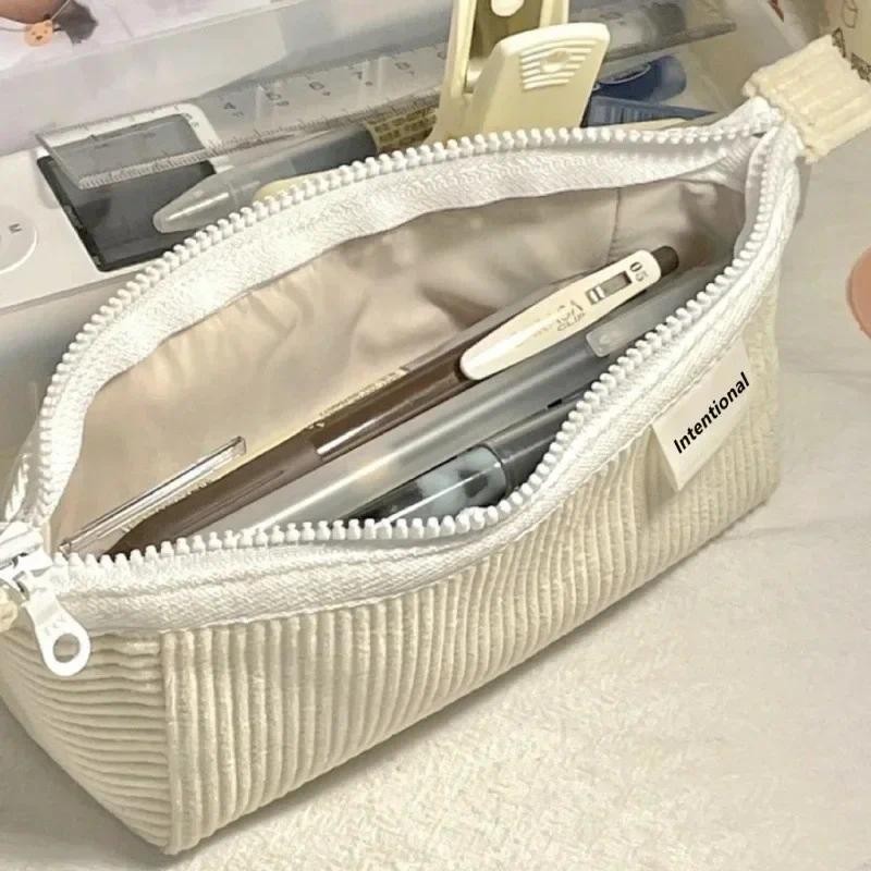

Cute Pencil Case Lovely Cartoon Korea Fashion Pencil Bag Canvas Washable High Capacity Stationery Storage Bag