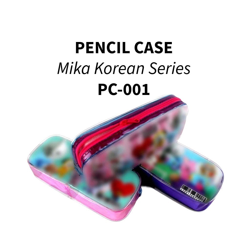 

♚Kotak Pensil Mika Tebal Korean 001 / Tempat Pensil Fancy Karakter♚