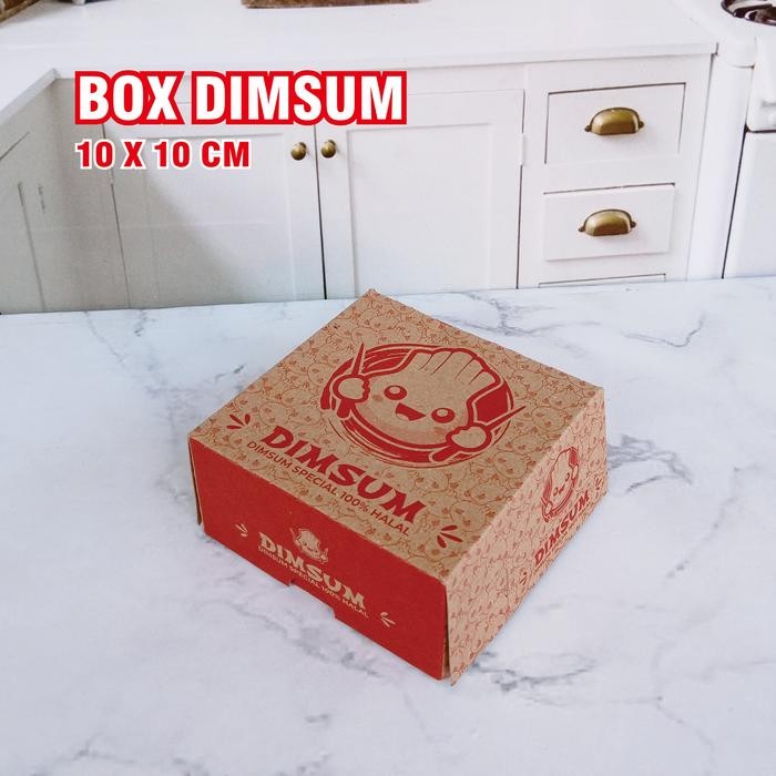 50 pcs Box Dimsum, Box Takoyaki Motif Laminasi anti minyak - Box DIMSUM