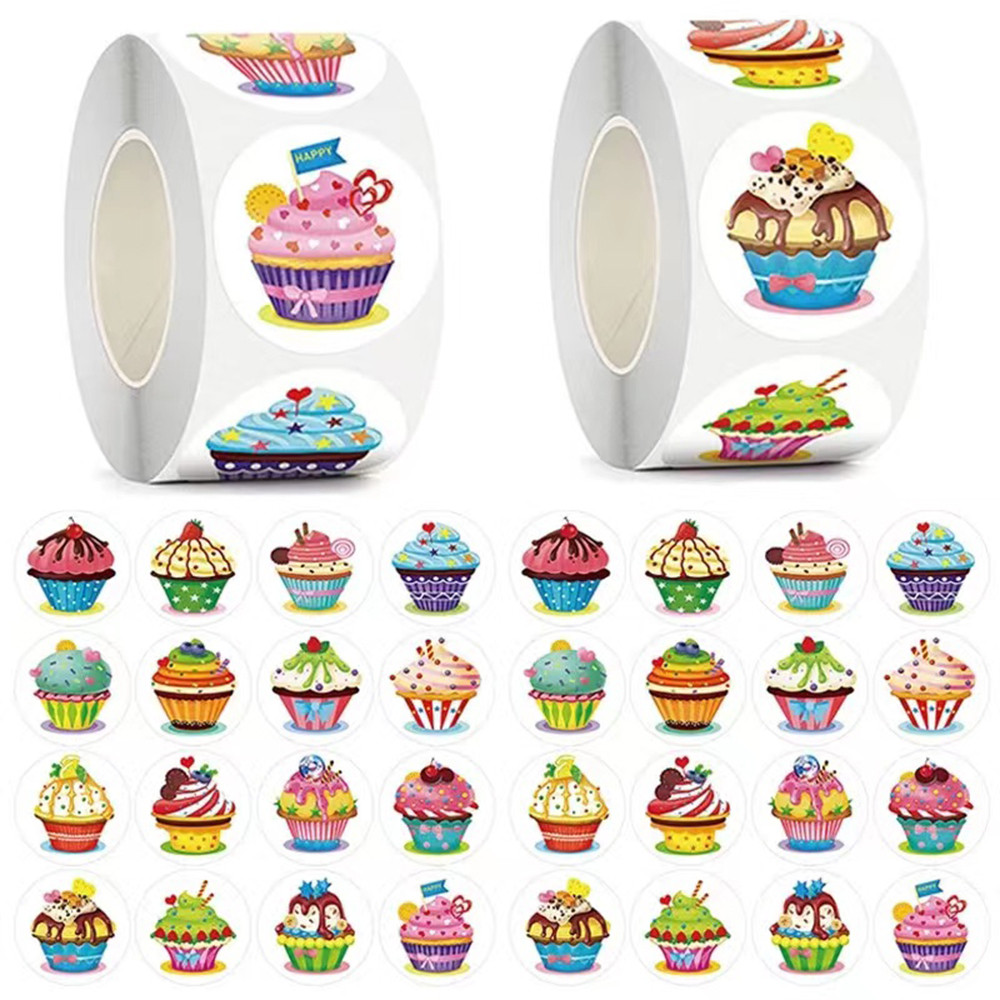 

50-500pcs Round Sealing Labels Stickers Wedding Party Birthday Present Decoratio Labels Cupcake Stationery Supply Stickers