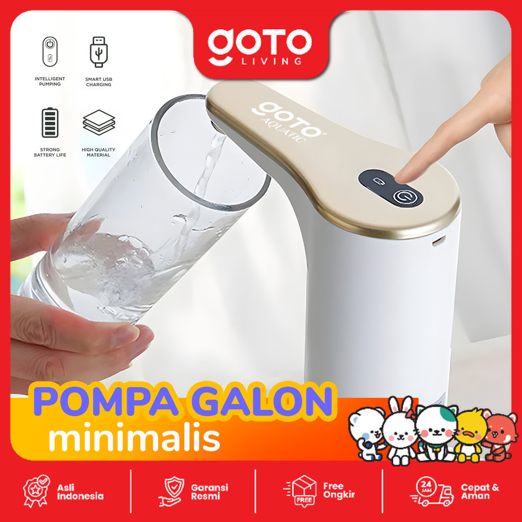 Goto Aquatic Pompa Galon Elektrik Dispenser Air Minum Pump Charge USB