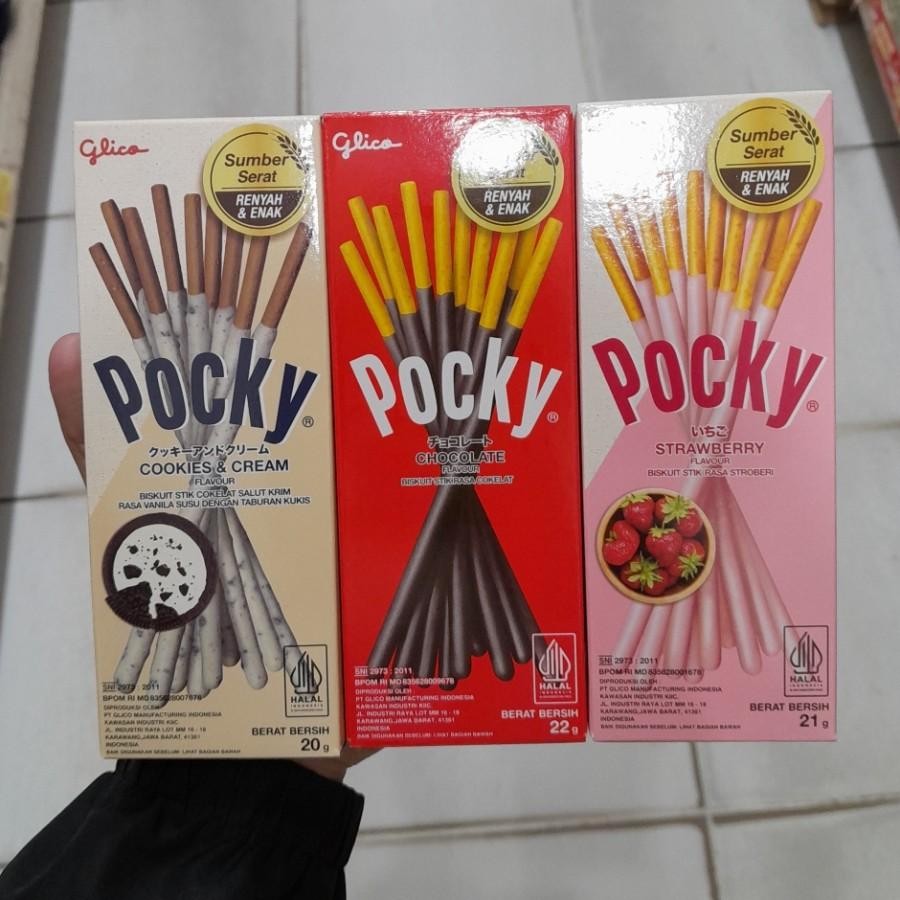 

Glico Pocky Mini Stick Biscuit Rasa Coklat / Stroberi / Cookies