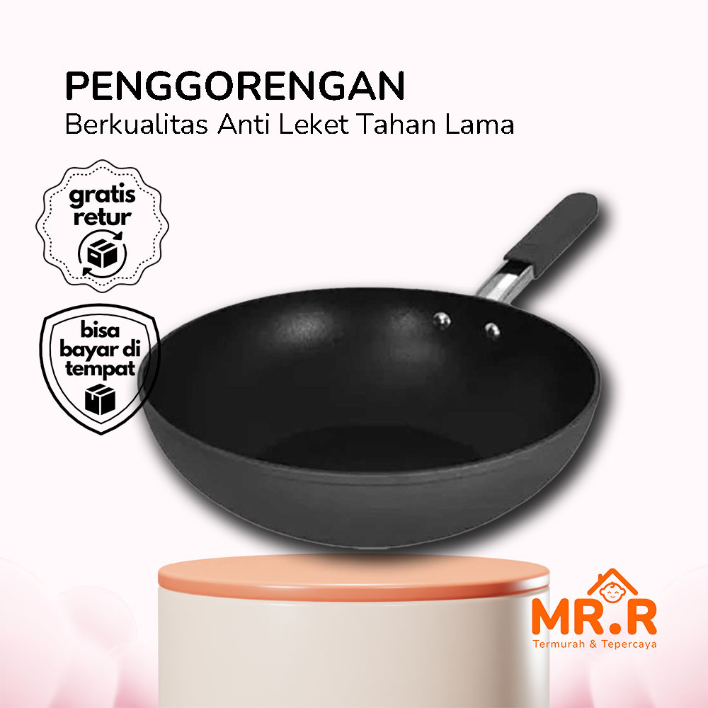 Wajan Datar Tahan Lama Praktis Wajan Serbaguna Wajan Frypan Wajan Anti Lengket Teflon Ekonomis