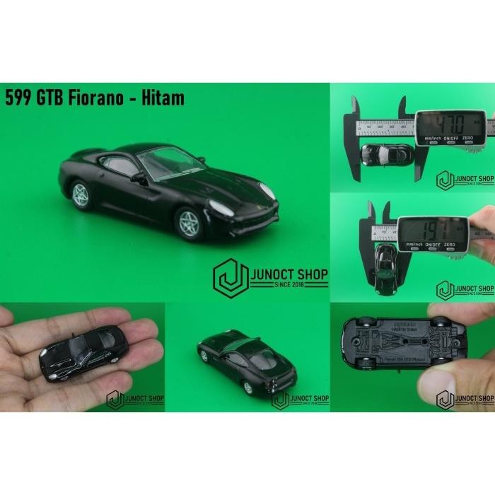 Die Cast Mobil 1:100 1:120 TT Scale Ferrari Miniature Maket Kendaraan - 599 GTB Hitam