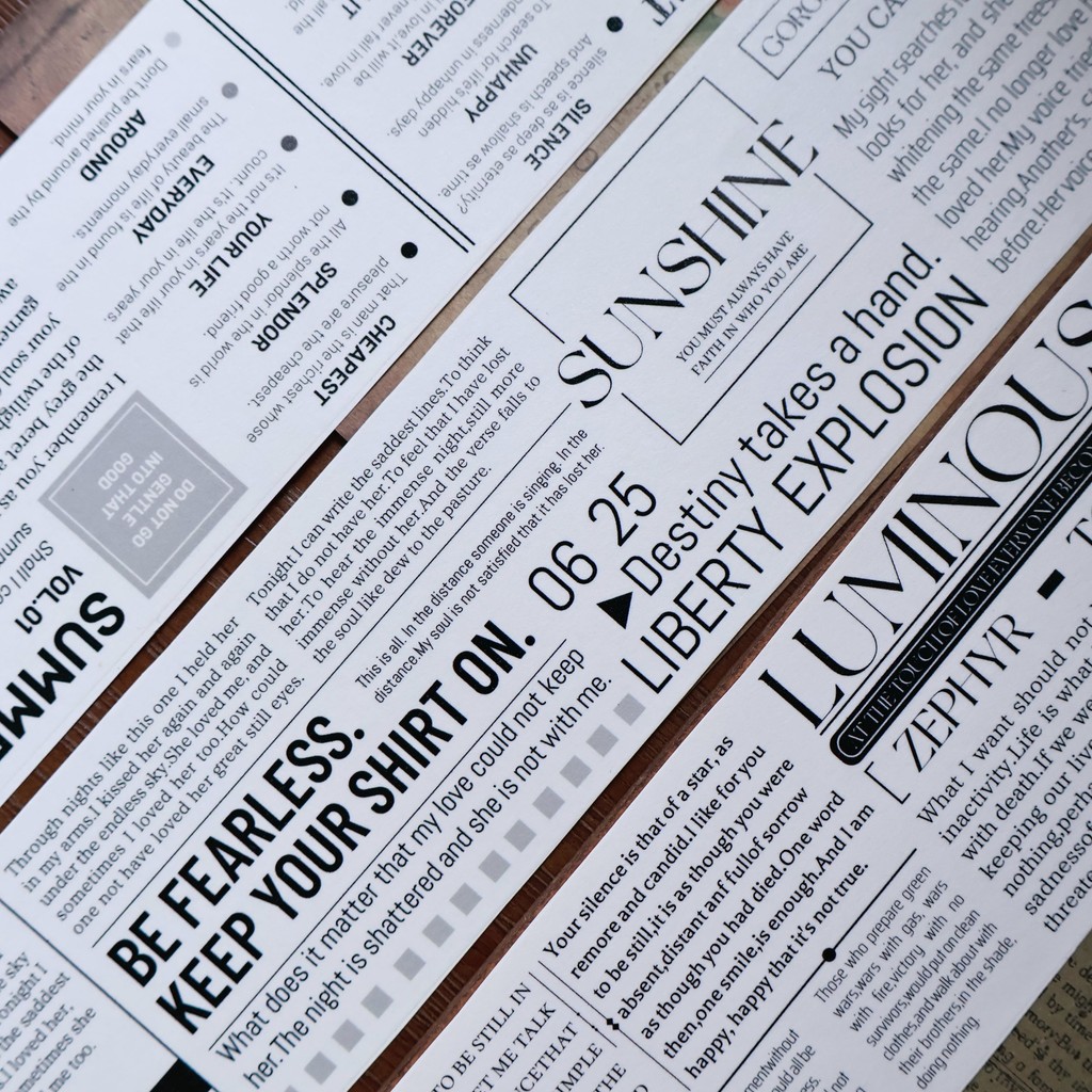 

YiEr Studio Vintage English Words Magazine Washi PET Tape Planner DIY Card Making Scrapbooking Plan Decorative Sticker