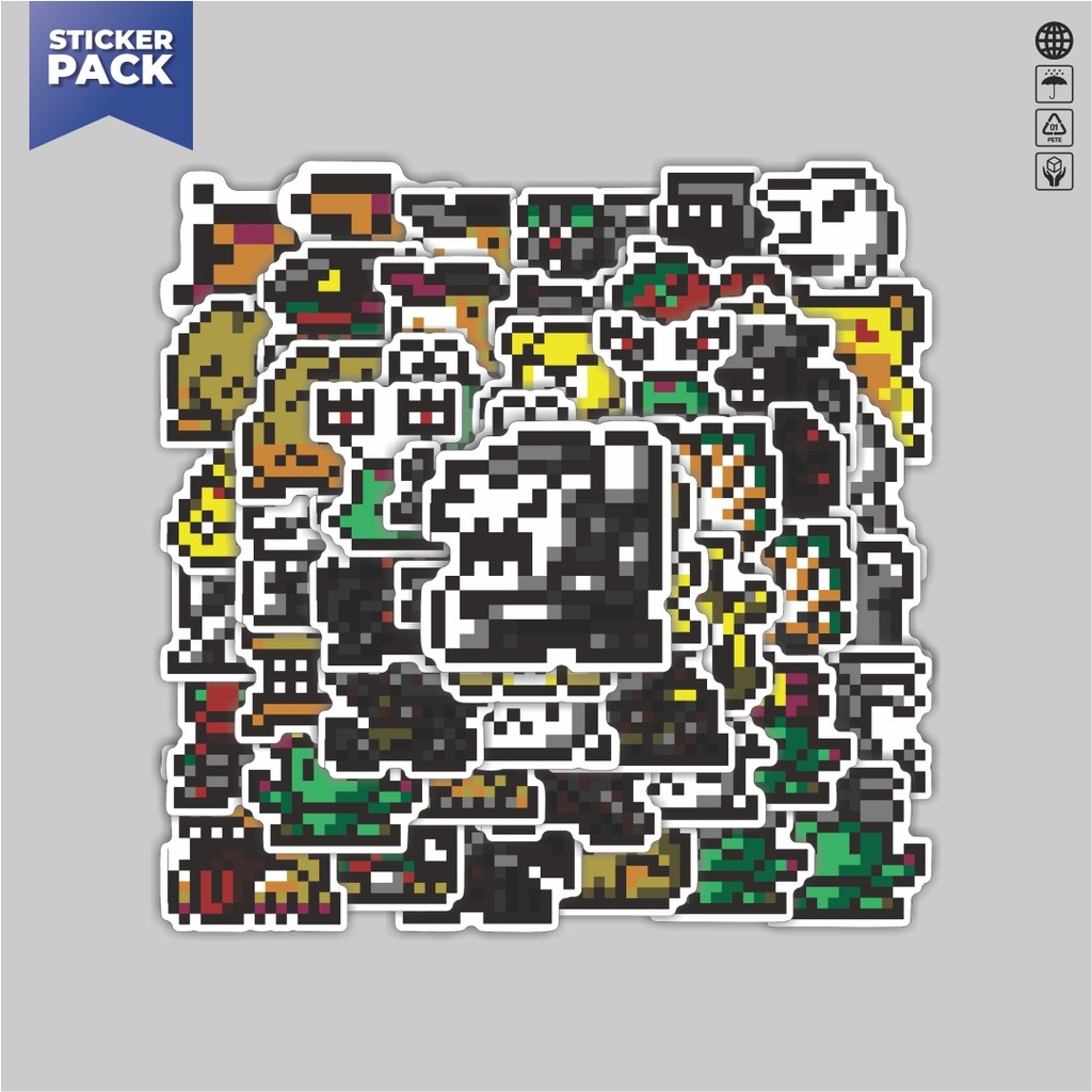 

[100PCS]Stiker Pack Stiker Pixel Digimon V35 Aesthetic Vinyl Anti Air Dekorasi Sticker Laptop Buku Journal Koper Helm Casing HP Gitar Helm Skateboard