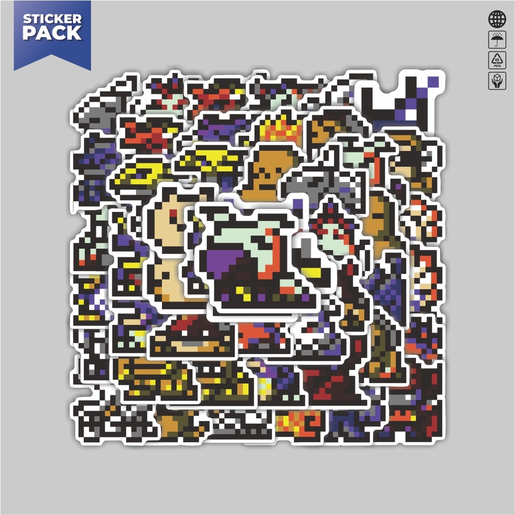 

[100PCS]Stiker Pack Stiker Pixel Digimon V48 Aesthetic Vinyl Anti Air Dekorasi Sticker Laptop Buku Journal Koper Helm Casing HP Gitar Helm Skateboard