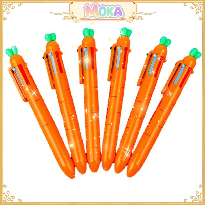 

MOKA Pulpen Mekanik Bentuk Wortel Dengan 6 Tinta Warna Yang Berbeda MKP134