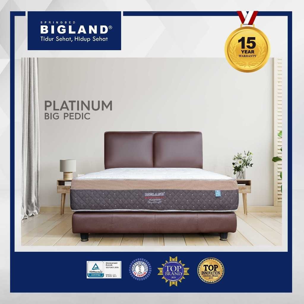 Bigland Springbed New Platinum Big Pedic T.30 - Kasur/Set - FREE BANTAL