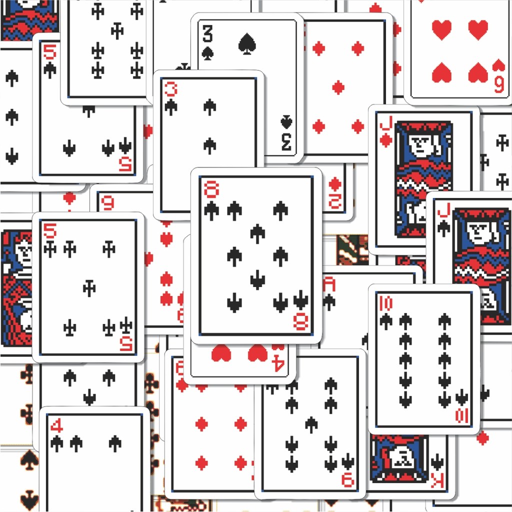 

100PCS Lucu Stiker Kartu Poker V9 Stiker Aesthetic Stiker Anti Air Stikers Berperekat Waterproof sticker decal buat Motor Helm Buku Journal Koper Casing HP Laptop Botol Minum Hadiah anak