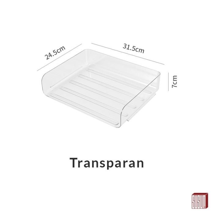 

Tray Dokumen / Rak Kertas / Desktop Tray Organizer / Rak File Document - Transparan