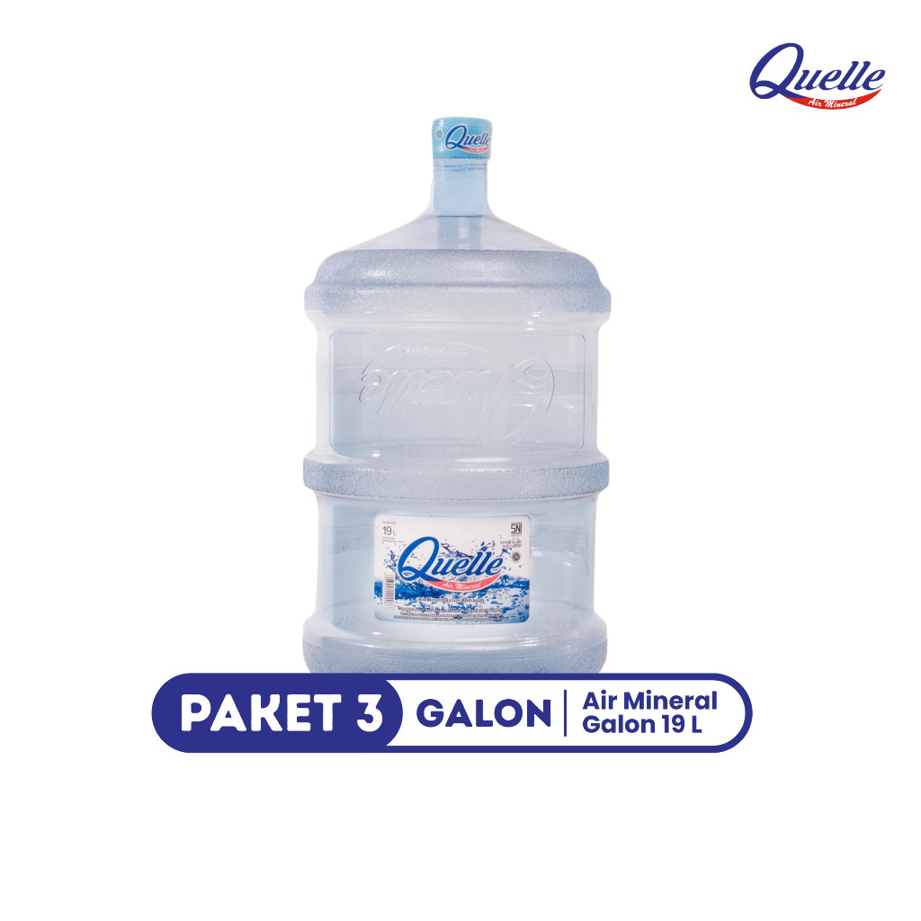 

Quelle Air Mineral Galon 19 L – Paket 3 Galon