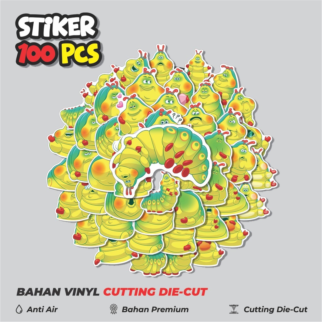 

Terbaru! 50 pcs Stiker Kartun Larva Henry Dekorasi Lucu Kreatif untuk Notebook, Skateboard, HP
