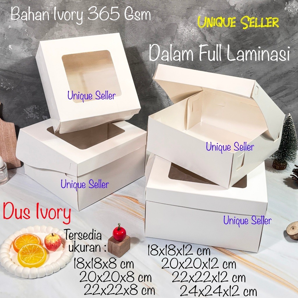 

Isi50 Dus Ivory Putih 18x18x8 20x20x8 22x22x8 18x18x12 20x20x12 22x22x12 24x24x15 25x25x15 Laminasi