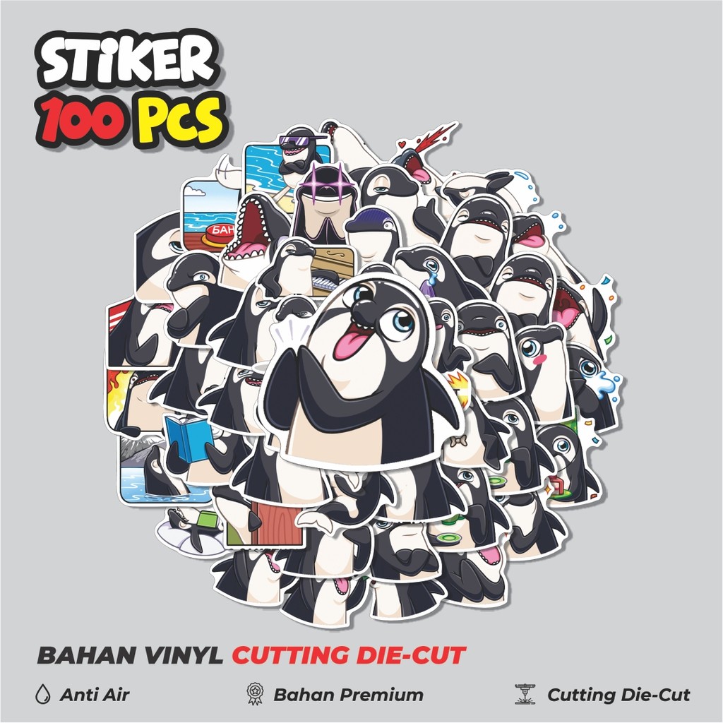 

Terbaru! 50 pcs Stiker Hewan Penguin Dekorasi Lucu Kreatif untuk Notebook, Skateboard, HP