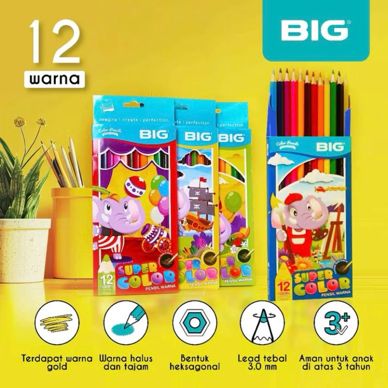 

Pensil Warna BIG Set Lengkap 12 Warna Panjang CP-5001