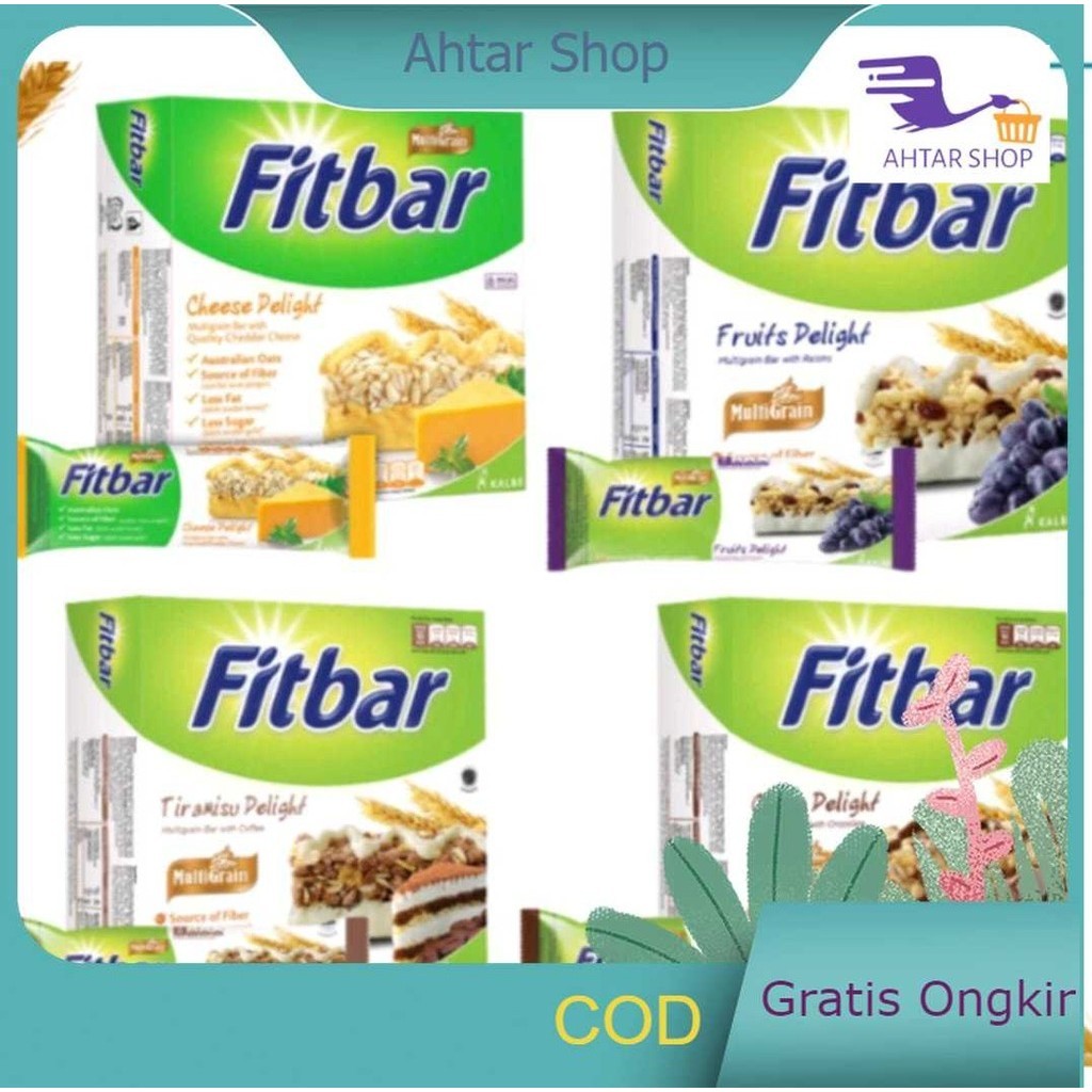 

Fitbar 1 Box isi 5 22gram Makanan Ringan Cemilan Diet Rendah Kalori