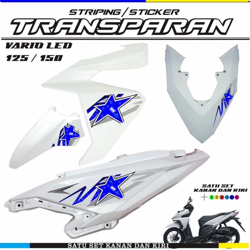 STRIPING VARIO 125 LED TRANASPARAN /STIKER VARIO LED 125 /STRIPING POLET STRIPING MOTIP