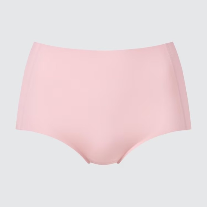AIRism CD Wanita Pakaian Dalam Ultra Seamless Celana High Waist UNIQLO - PINK10, XS