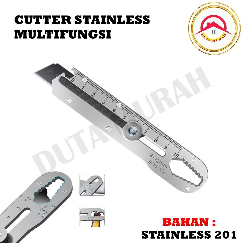 

Cutter Pisau Cutter Stainless Besar 9in1 Pisau Cutter Utility Pemotong Kertas Multifungsional