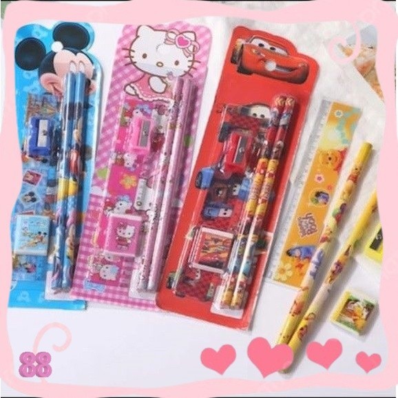 

STATIONERY MINI SET ALAT TULIS SEKOLAH KARAKTER 5IN1 / ALAT SET TULIS ANAK KARAKTER LUCU