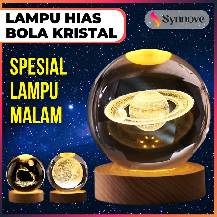 Lampu Kamar Aesthetic bola Kristal Lampu Led Kamar Tidur Lampu Led Usb Lampu Tidur Colok