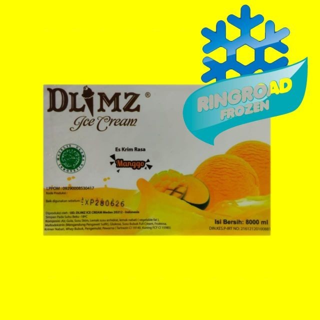 

DLIMZ ICE CREAM MANGO 8 LITER