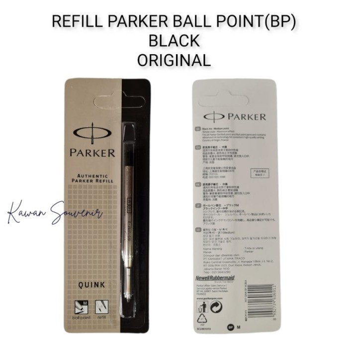 

promo ✨ -Reffil Parker Orinal Black Ballpoint / Isi Ulang Parker Hitam BP