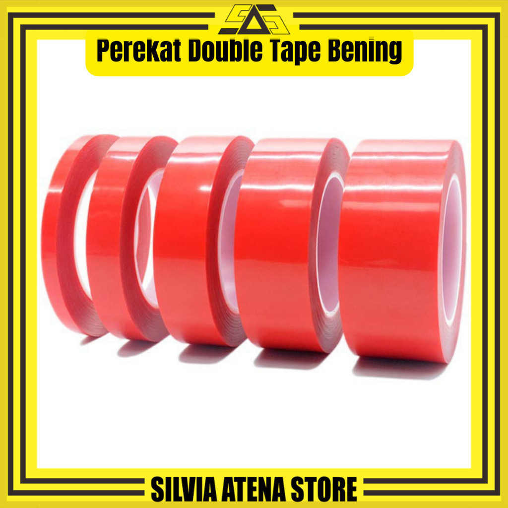 

SILVIA ATENA STORE-Isolasi Dobel Tip Perekat Double Tape Acrylic Adhesive Perekat Double Tape Acrylic Adhesive Transparent No Trace Sticker 3 meter x 5/10/15/20/30/40/50 mm-COD