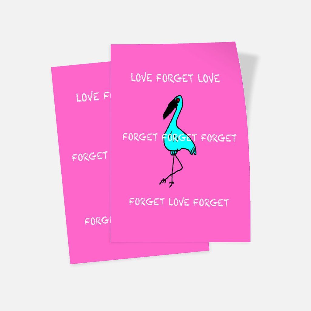 

Matte Sticker - Set of 2 Love Forget Love