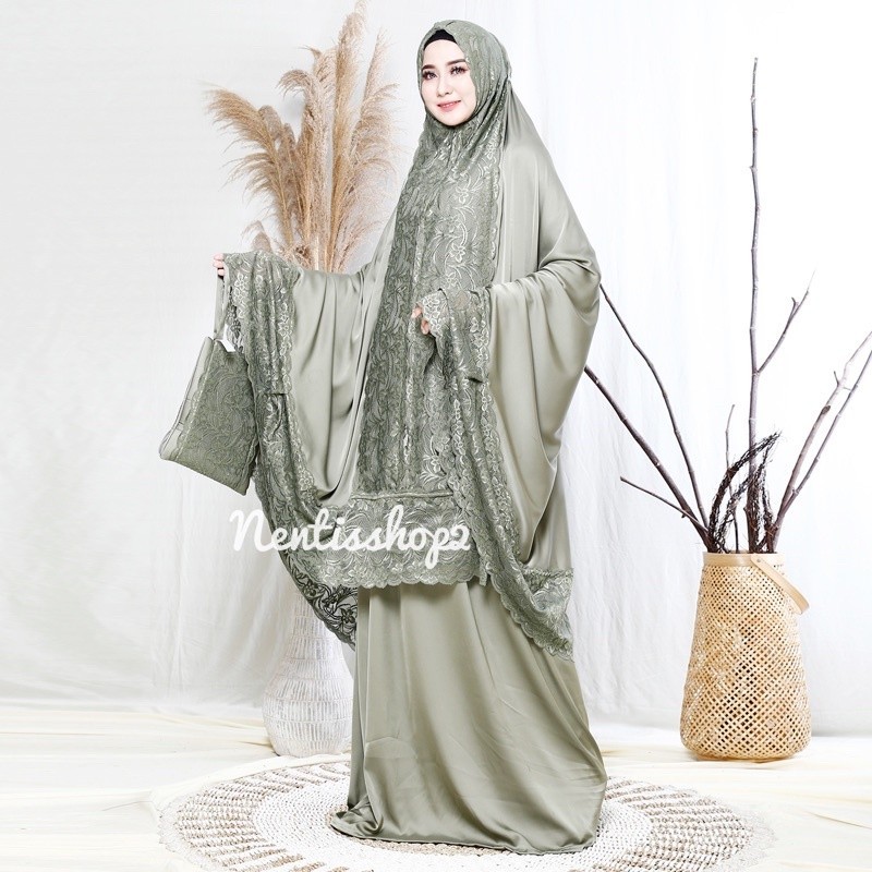 SALE Mukena Zara Silk Premium Armani silk Seserahan