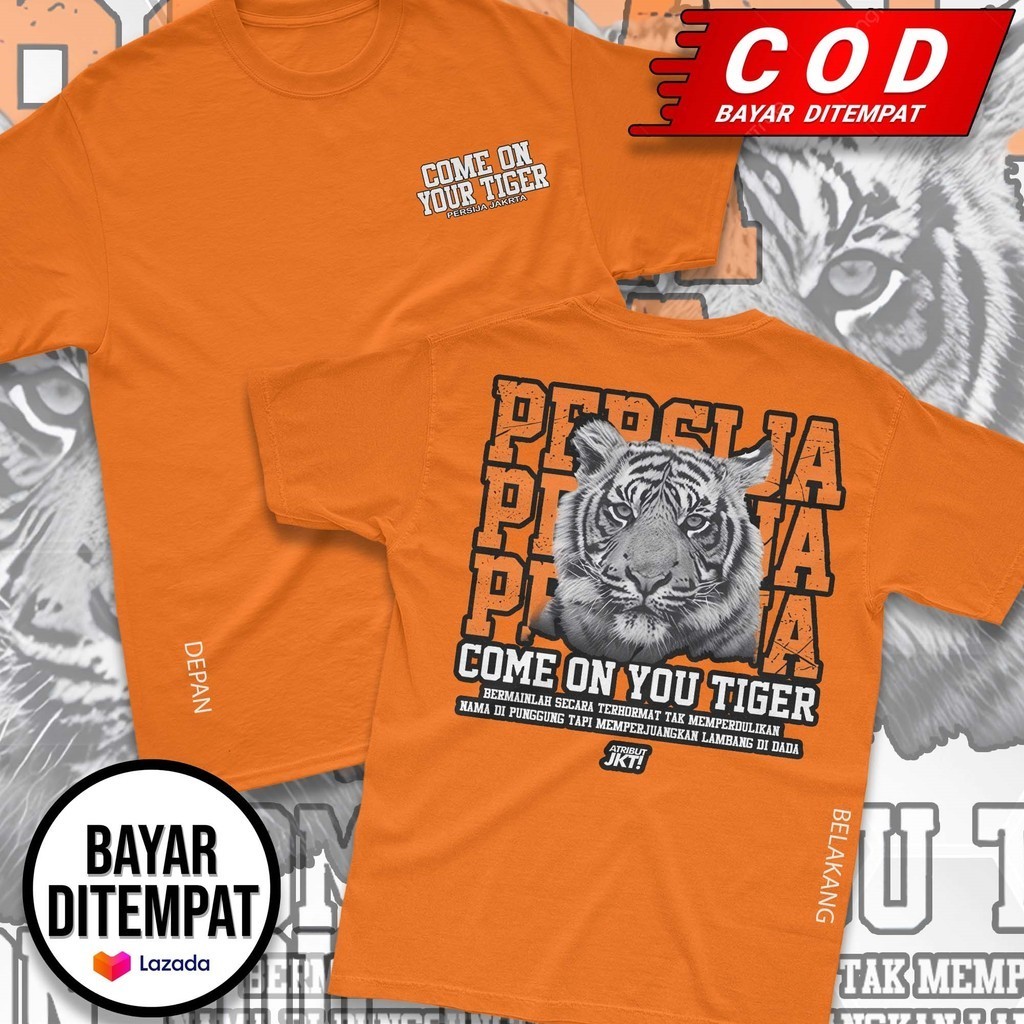 Kaos persija jakarta macan kemayoran jakmania supporter atasan pria dan wanita distro premium cotton