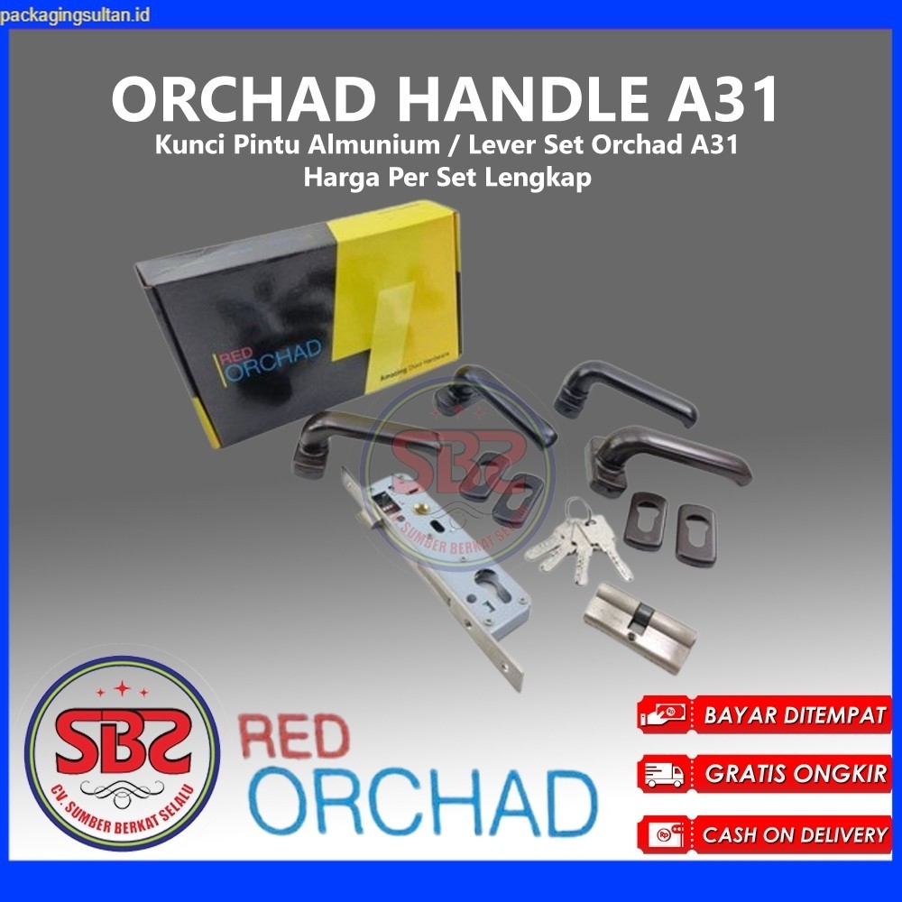 ORCHAD A31 - Kunci Pintu Aluminium Orchad A31 - Lever Set Orchad A31 / Kunci Pintu Almuni Orchad A31